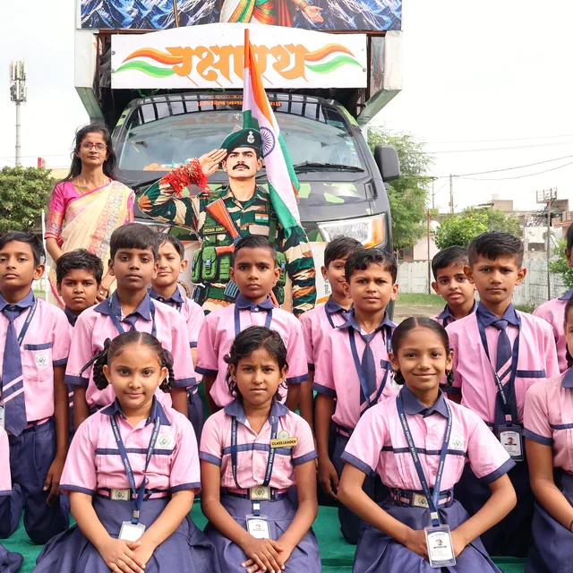Rainbow English School students together at a school event
